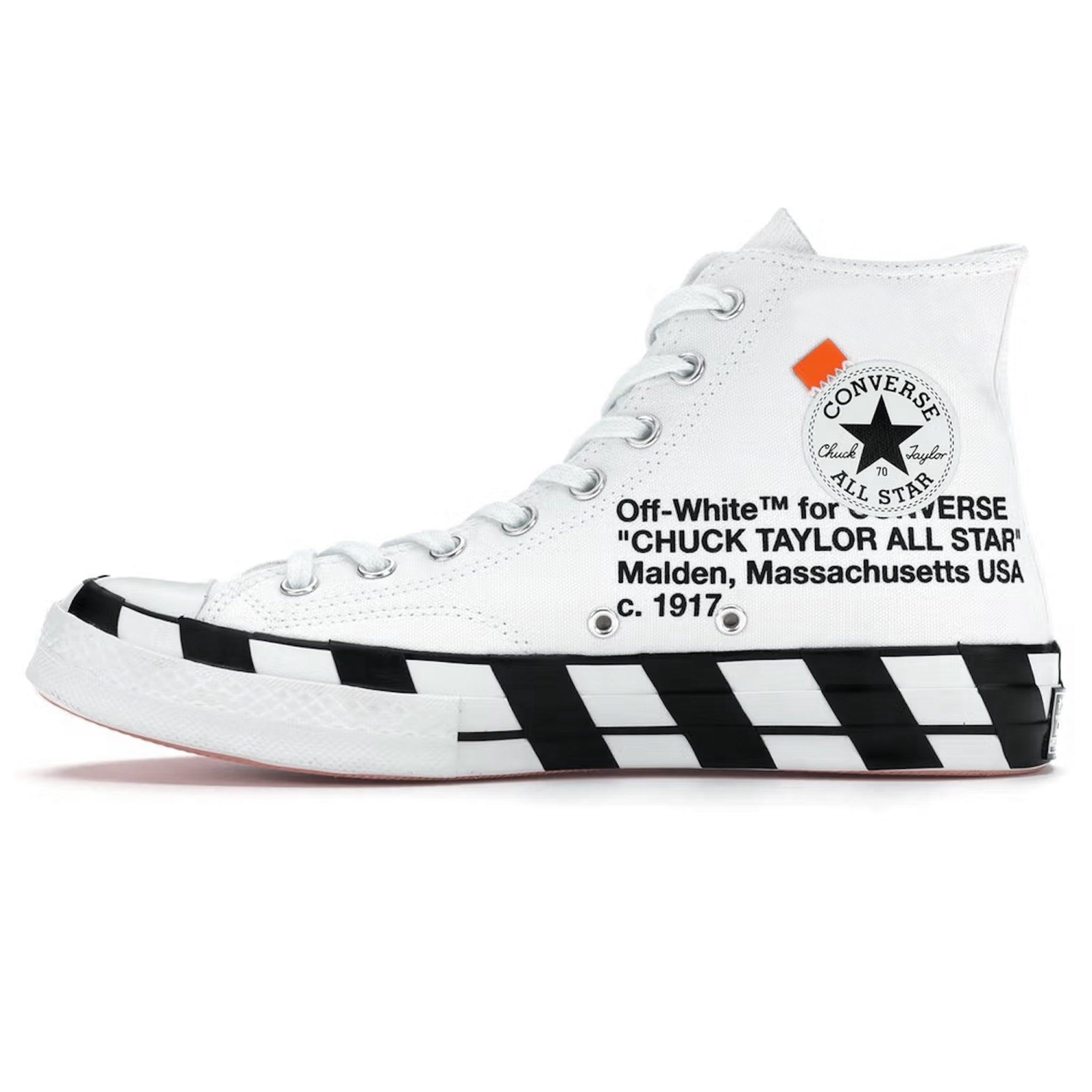 Image of Off-White x Converse Chuck Taylor All Star 70 Stripe White